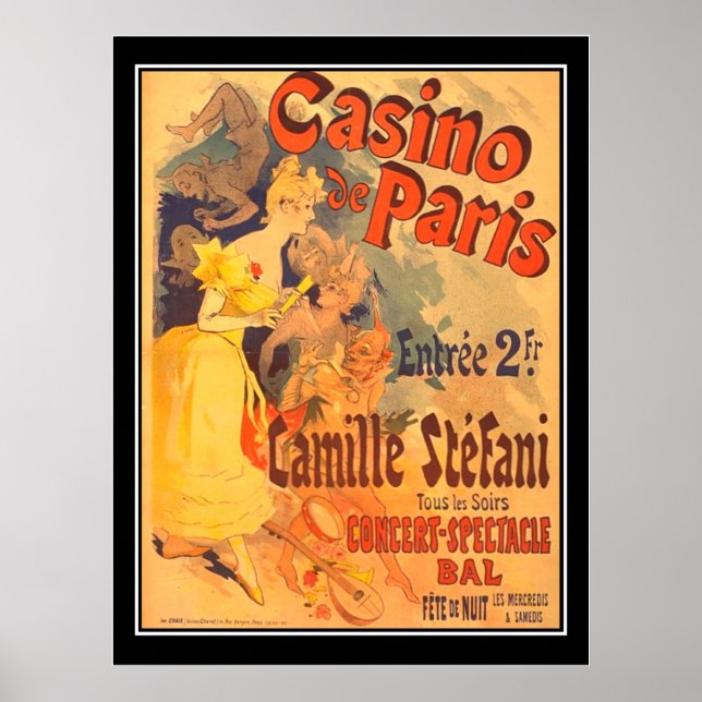Poster Cartaz do Julus Cheret Casino De Paris (Frente)