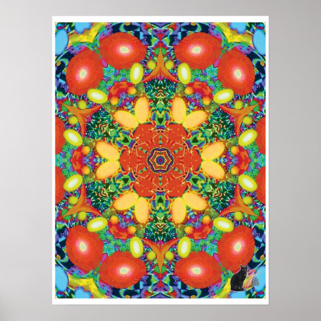 Poster Cartaz do Kaleidoscópio de Colagem Cinética Nacho (Frente)