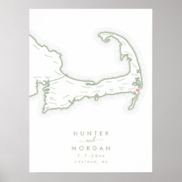 Poster Cartaz do Livro de Visitas de Casamento do Chatham