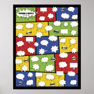 Poster Cartaz do Livro de Visitas de Quadrinhos - 50 Assi