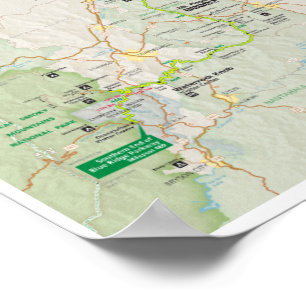 Poster cartaz do mapa Blue Ridge Parkway 2026