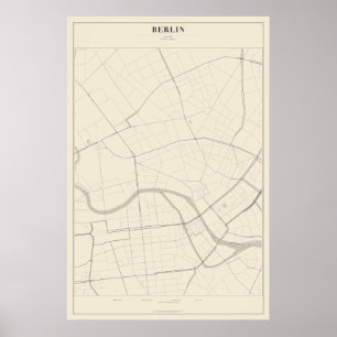 Poster Cartaz do Mapa da Rua de Berlim
