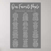 Cartaz do Mapa de Assentos do Casamento das Nossas