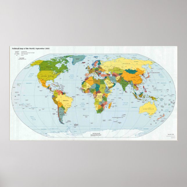 Poster Cartaz do Mapa do Mundo Moderno 2006 (Frente)