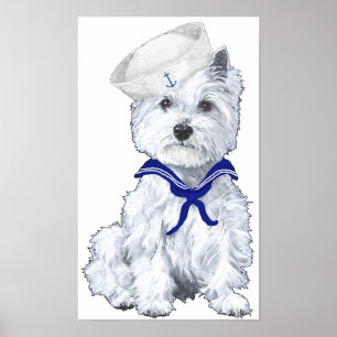 Póster Cartaz do Marinheiro Westie