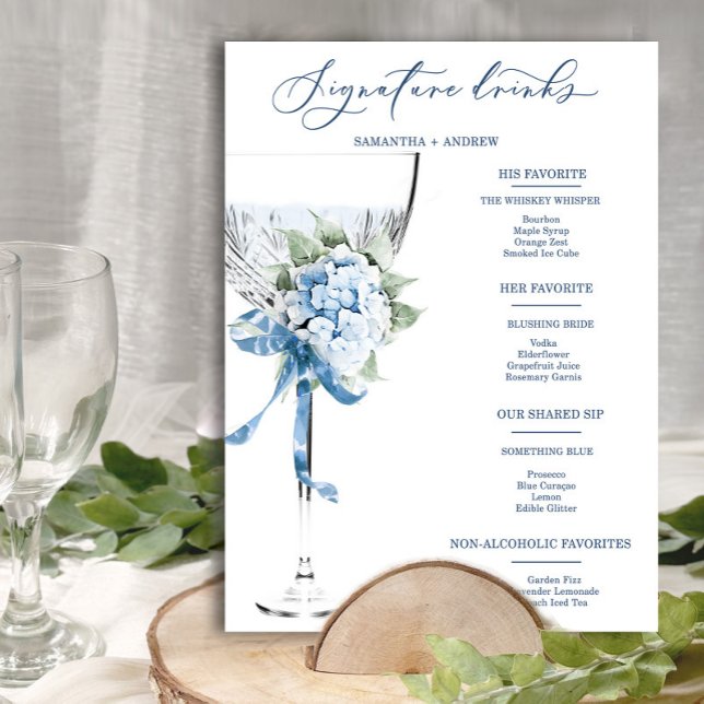 Poster Cartaz do Menu de Bebidas Especiais do Casamento A (Criador carregado)