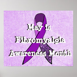 Póster Cartaz do Mês de Conscientização da Fibromialgia d