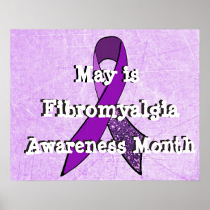 Póster Cartaz do Mês de Conscientização da Fibromialgia d
