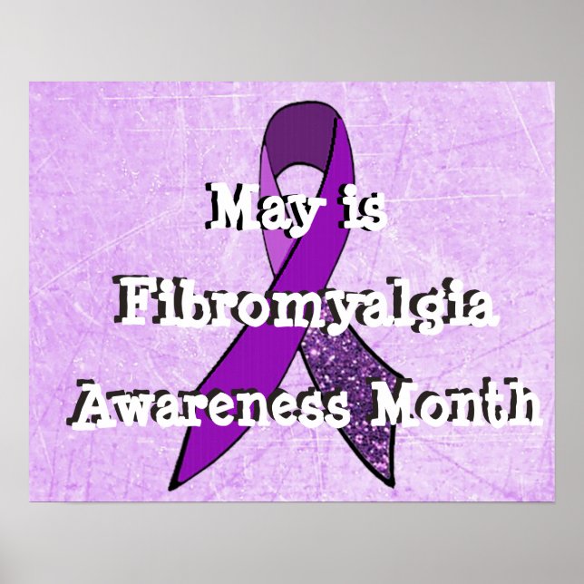 Póster Cartaz do Mês de Conscientização da Fibromialgia d (Frente)