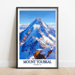 Poster Cartaz do Monte Toubkal - Arte do Alto Atlas - Jeb