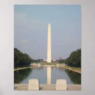 Poster Cartaz do Monumento a Washington e do Lago de Refl