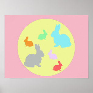 Poster Cartaz do Mundo do Bunny / Coelho A3