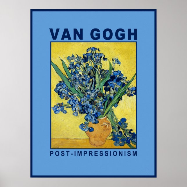 Poster Cartaz do Museu Íris Azuis de Van Gogh (Frente)