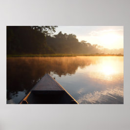 Poster cartaz do nascer do sol na floresta amazônica