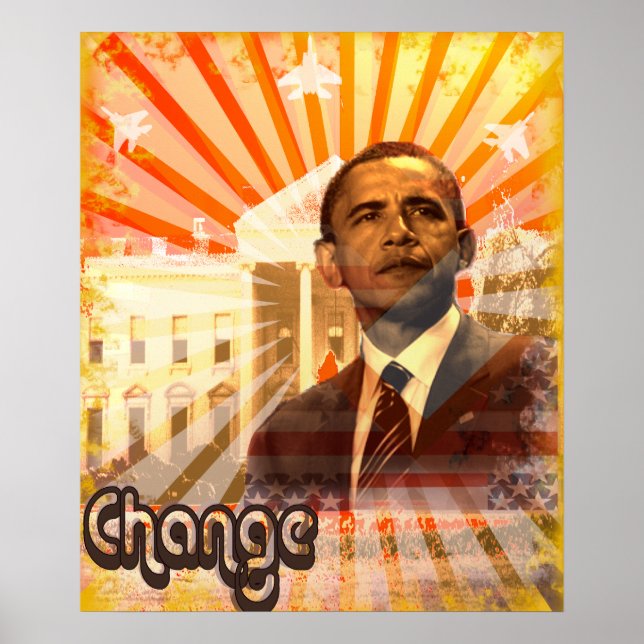 Póster Cartaz do Obama (Frente)
