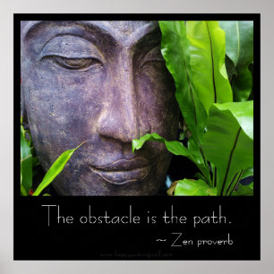 Poster Cartaz do Obstáculo Zen Buddha é o Caminho