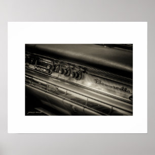 Poster Cartaz do Painel do Pontiac Bonneville Vintage Sep