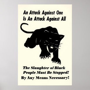 Poster Cartaz do Pantera Negra 'Um Ataque Contra Um É Um