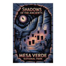 Cartaz do Parque Nacional Assombrado Mesa Verde