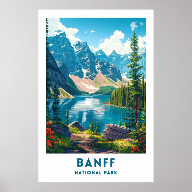 Poster Cartaz do Parque Nacional Banff Canadá (Frente)