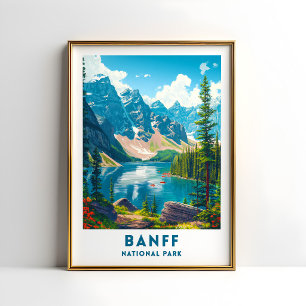 Poster Cartaz do Parque Nacional Banff Canadá