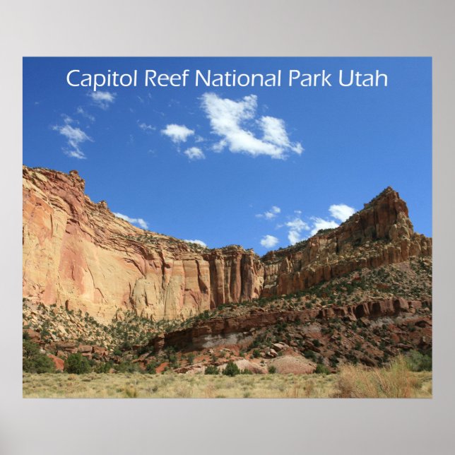 Poster Cartaz do Parque Nacional Capitol Reef (Frente)
