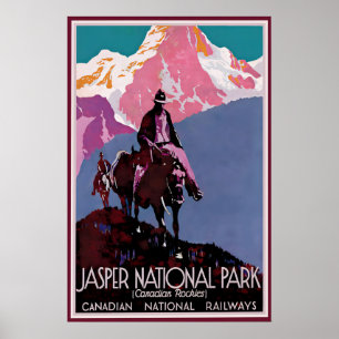 Poster Cartaz do Parque Nacional Jasper Montanhas Rochosa