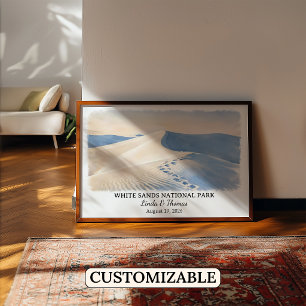 Poster Cartaz do Parque Nacional White Sands Novo México