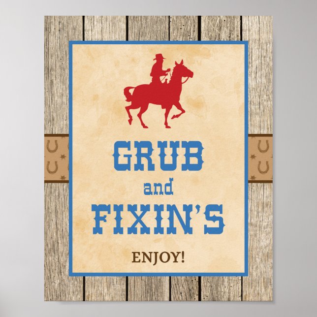 Poster Cartaz do Partido Ocidental do Grub & Fixin (Frente)