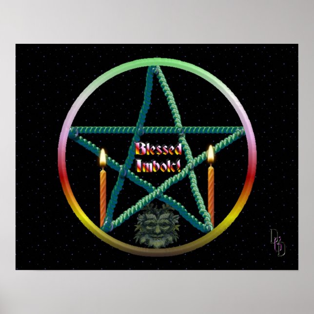 Poster Cartaz do Pentáculo de Imbolc (Frente)