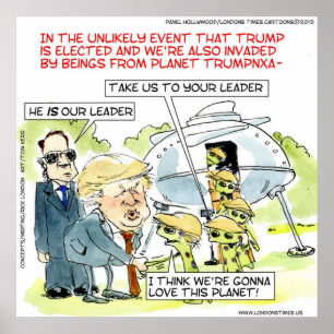 Póster Cartaz do Planeta Divertido de Rick London Trump