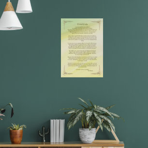 Poster Cartaz do Poema Desiderata de Max Ehrmann