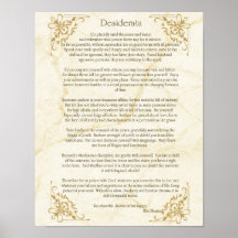 Cartaz do Poema Desiderata de Max Ehrmann