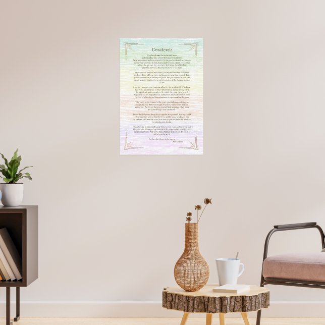 Poster Cartaz do Poema Desiderata de Max Ehrmann (Sala de Estar 3)