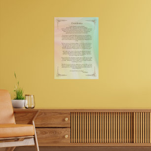 Poster Cartaz do Poema Desiderata de Max Ehrmann