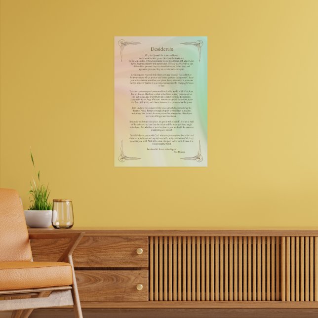 Poster Cartaz do Poema Desiderata de Max Ehrmann (Sala de Estar 2)