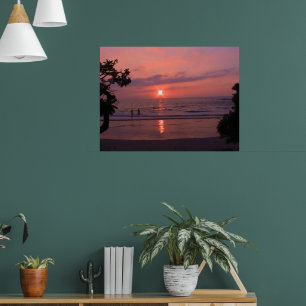Póster Cartaz do Pôr do Sol do Havaí