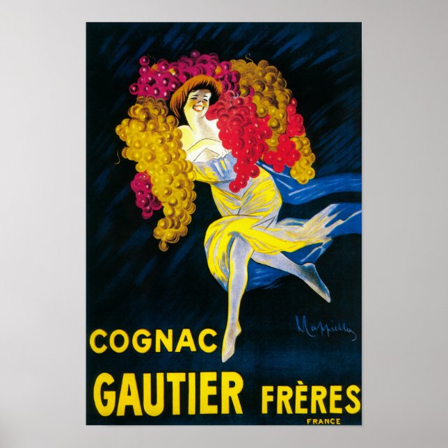 Póster Cartaz do Promocional Gautier Cognac França (Frente)