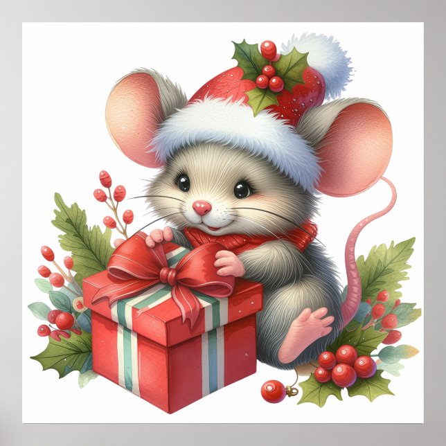 Poster Cartaz do Rato de Natal (Frente)