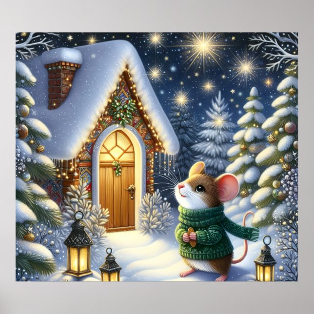 Poster Cartaz do Rato de Natal (Frente)