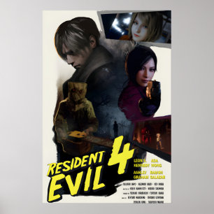 Poster Cartaz do Resident Evil 4 Remake no Estilo de Film