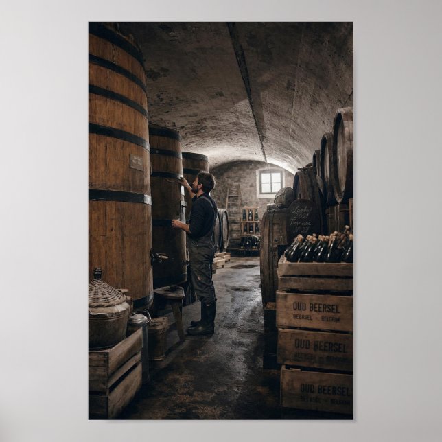 Poster Cartaz do Ritual da Celler de Lambic Belga (Frente)