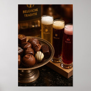 Poster Cartaz do Ritual de Cerveja e Chocolate Belga