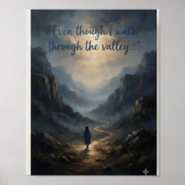 Poster Cartaz do Salmo 23:4 | Arte Cristã para Paredes
