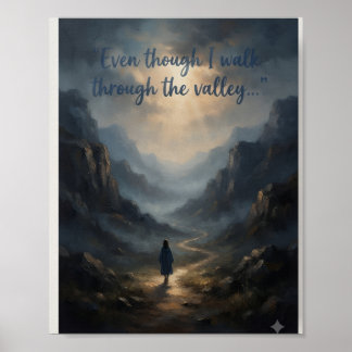 Poster Cartaz do Salmo 23:4 | Arte Cristã para Paredes