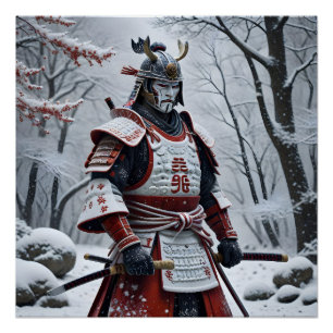 Póster cartaz do samurai japonês