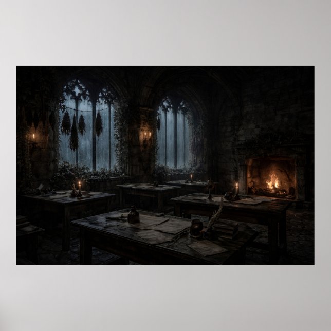 Poster Cartaz do Scriptorium Assombrado (Frente)