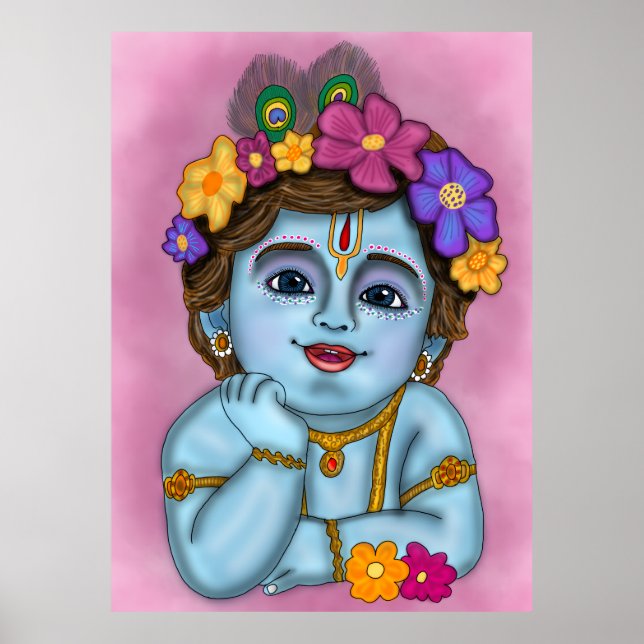 Poster Cartaz do Senhor Krishna (Frente)