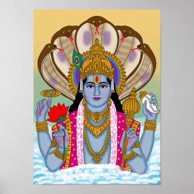 Poster Cartaz do Senhor Vishnu (Frente)