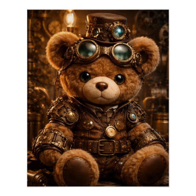 Póster Cartaz do Steam Punk Steve (Frente)